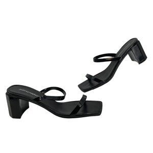 Jeffrey Campbell Black Synthetic Open Toe Heels | Size 10